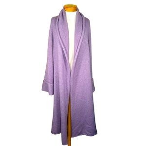 Soft Surroundings Telluride Topper Long Lavender Wool Blend Knit Duster Size 1X